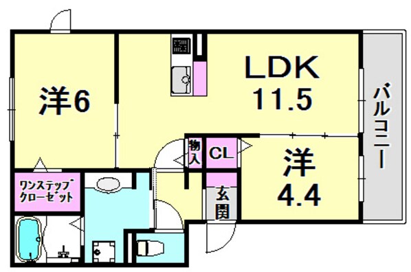 セジュール大森町の物件間取画像